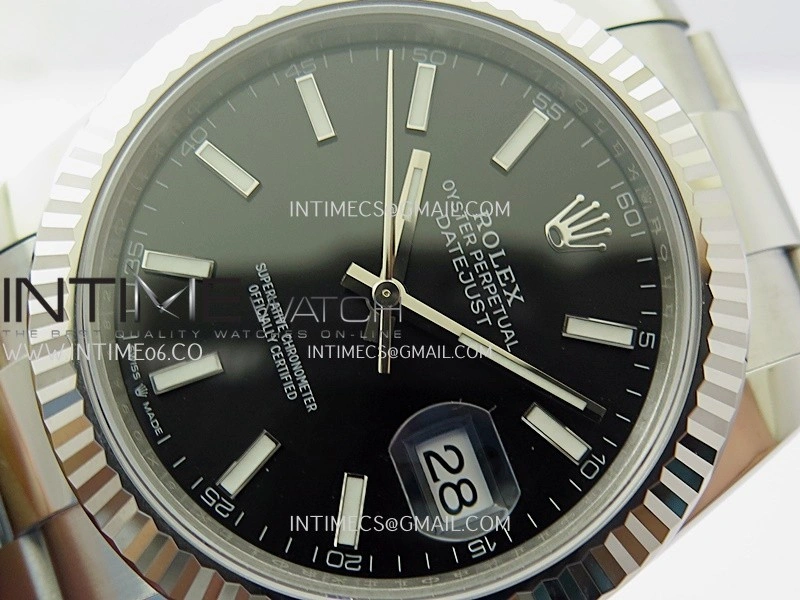 DateJust 41 126334 904L SS V2 VSF 1:1 Best Edition Black Dial Stick Marker On Oyster Bracelet DD3235