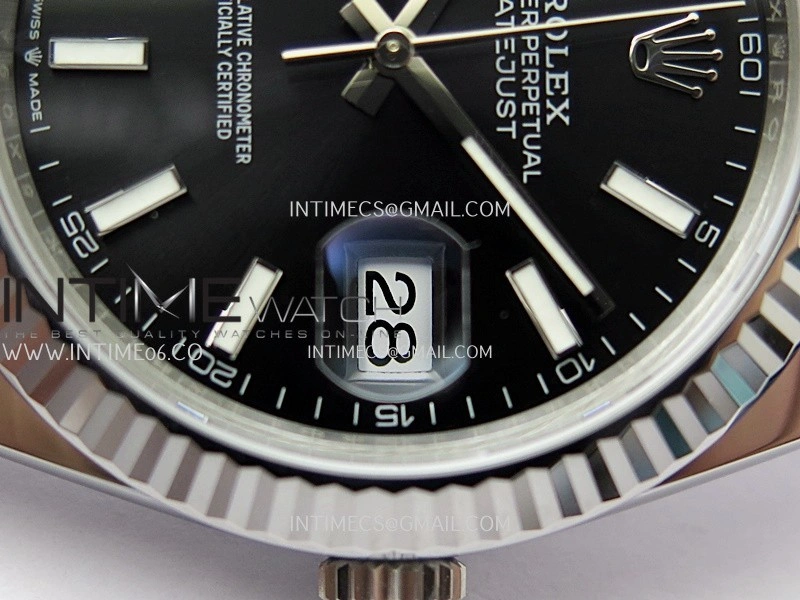 DateJust 41 126334 904L SS V2 VSF 1:1 Best Edition Black Dial Stick Marker On Oyster Bracelet DD3235
