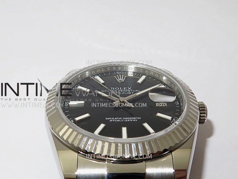DateJust 41 126334 904L SS V2 VSF 1:1 Best Edition Black Dial Stick Marker On Oyster Bracelet DD3235