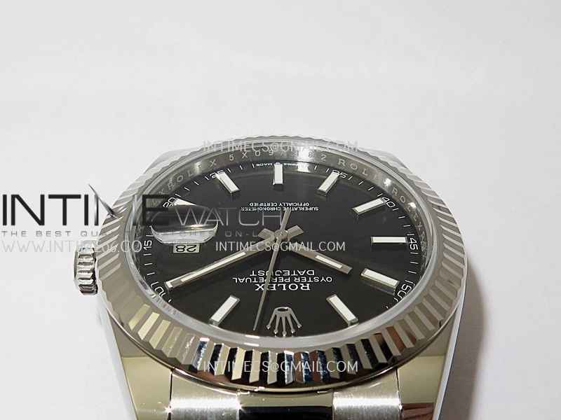 DateJust 41 126334 904L SS V2 VSF 1:1 Best Edition Black Dial Stick Marker On Oyster Bracelet DD3235