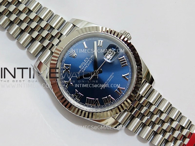 DateJust 41 126334 904L SS V2 VSF 1:1 Best Edition Blue Dial Roman Marker On Jubilee Bracelet DD3235