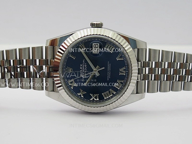 DateJust 41 126334 904L SS V2 VSF 1:1 Best Edition Blue Dial Roman Marker On Jubilee Bracelet DD3235