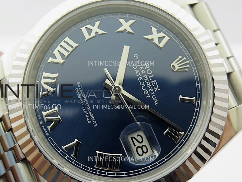DateJust 41 126334 904L SS V2 VSF 1:1 Best Edition Blue Dial Roman Marker On Jubilee Bracelet DD3235