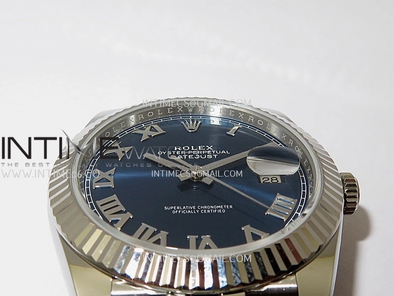 DateJust 41 126334 904L SS V2 VSF 1:1 Best Edition Blue Dial Roman Marker On Jubilee Bracelet DD3235