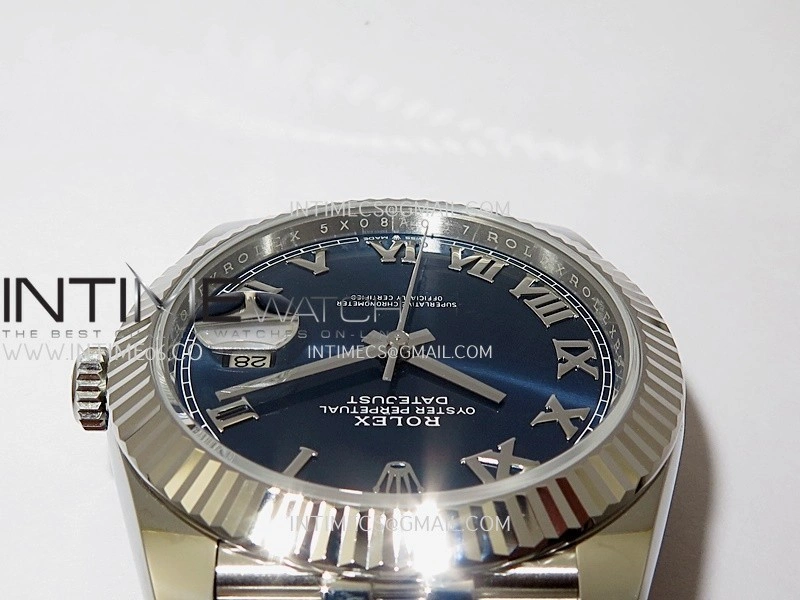 DateJust 41 126334 904L SS V2 VSF 1:1 Best Edition Blue Dial Roman Marker On Jubilee Bracelet DD3235