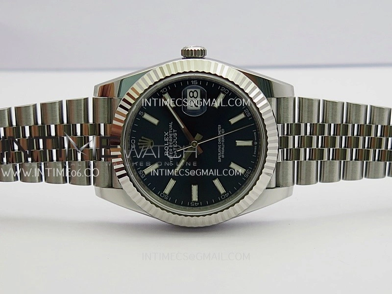DateJust 41 126334 904L SS V2 VSF 1:1 Best Edition Blue Dial Stick Marker On Jubilee Bracelet DD3235