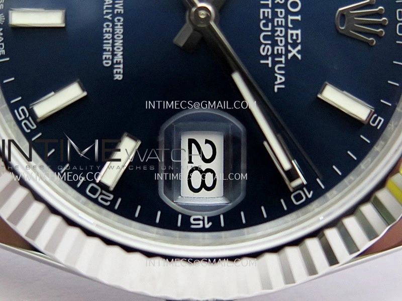 DateJust 41 126334 904L SS V2 VSF 1:1 Best Edition Blue Dial Stick Marker On Jubilee Bracelet DD3235