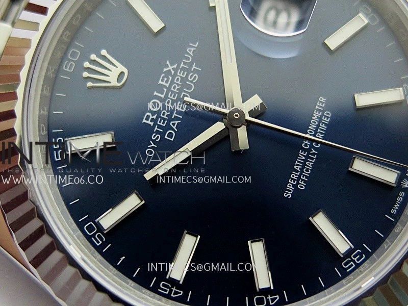 DateJust 41 126334 904L SS V2 VSF 1:1 Best Edition Blue Dial Stick Marker On Jubilee Bracelet DD3235