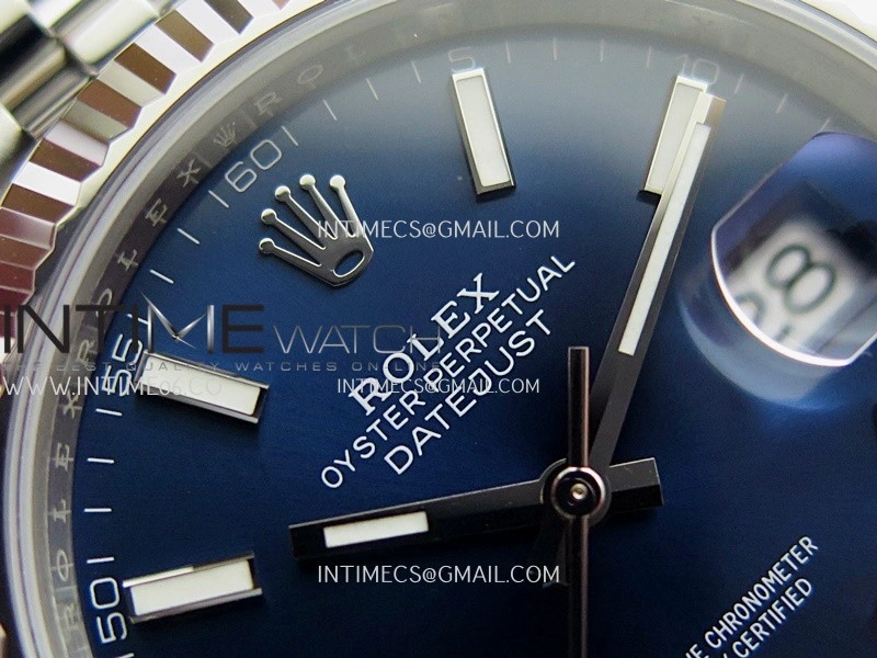 DateJust 41 126334 904L SS V2 VSF 1:1 Best Edition Blue Dial Stick Marker On Jubilee Bracelet DD3235
