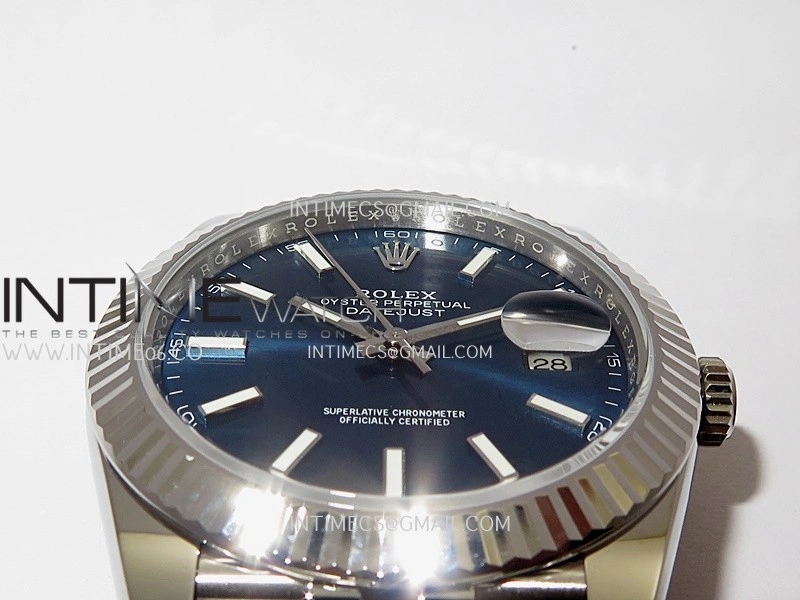 DateJust 41 126334 904L SS V2 VSF 1:1 Best Edition Blue Dial Stick Marker On Jubilee Bracelet DD3235