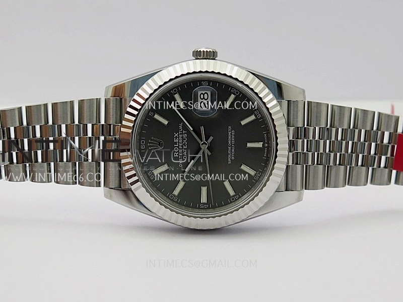 DateJust 41 126334 904L SS V2 VSF 1:1 Best Edition Gray Dial Stick Marker On Jubilee Bracelet DD3235