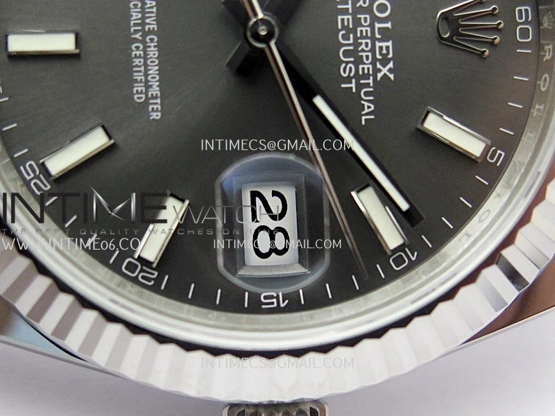 DateJust 41 126334 904L SS V2 VSF 1:1 Best Edition Gray Dial Stick Marker On Jubilee Bracelet DD3235