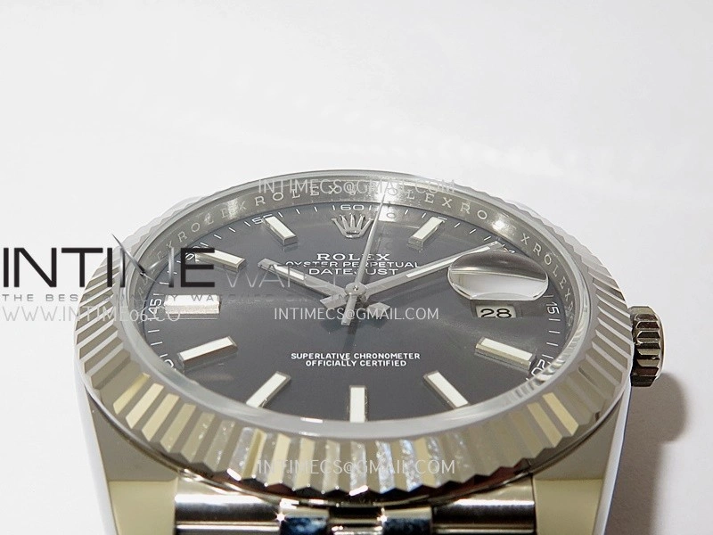 DateJust 41 126334 904L SS V2 VSF 1:1 Best Edition Gray Dial Stick Marker On Jubilee Bracelet DD3235