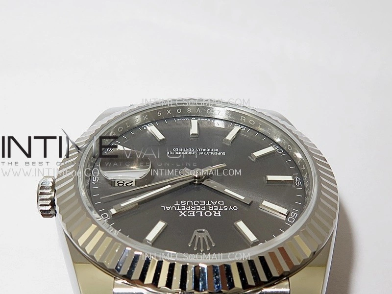 DateJust 41 126334 904L SS V2 VSF 1:1 Best Edition Gray Dial Stick Marker On Jubilee Bracelet DD3235