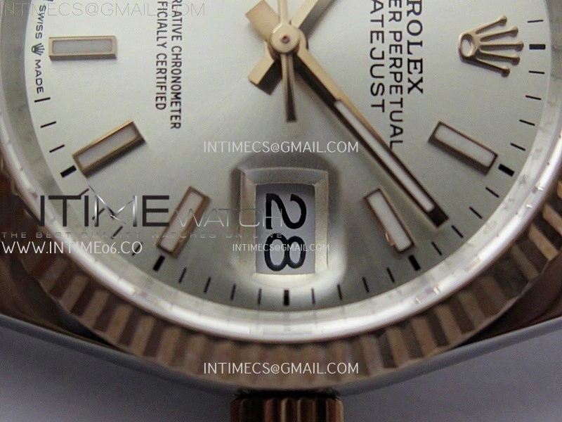 DateJust 126231 904L SS RG JDF 1:1 Best Edition Silver Dial Stick Markers on Jubilee SS RG Bracelet