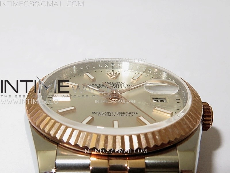 DateJust 126231 904L SS RG JDF 1:1 Best Edition Silver Dial Stick Markers on Jubilee SS RG Bracelet