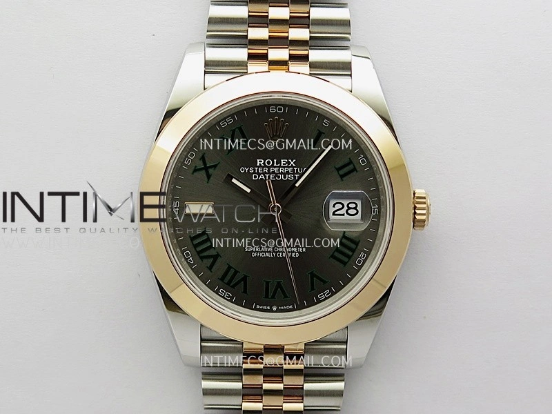 DateJust 126301 904L SS RG VSF 1:1 Best Edition Gray Dial Roman Markers On Jubilee Bracelet VS3235