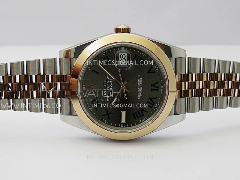 DateJust 126301 904L SS RG VSF 1:1 Best Edition Gray Dial Roman Markers On Jubilee Bracelet VS3235