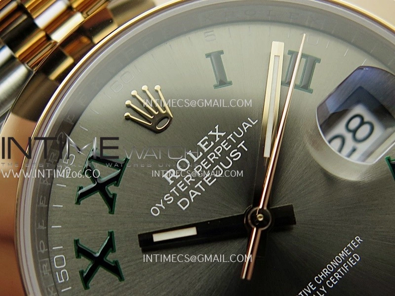 DateJust 126301 904L SS RG VSF 1:1 Best Edition Gray Dial Roman Markers On Jubilee Bracelet VS3235