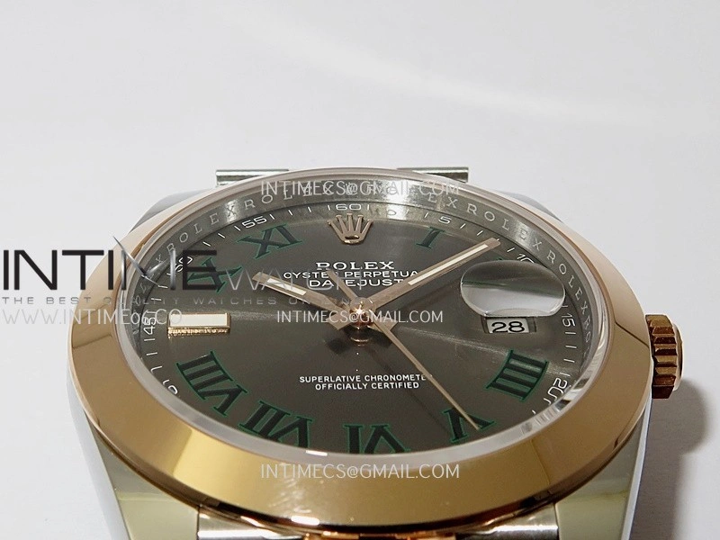 DateJust 126301 904L SS RG VSF 1:1 Best Edition Gray Dial Roman Markers On Jubilee Bracelet VS3235