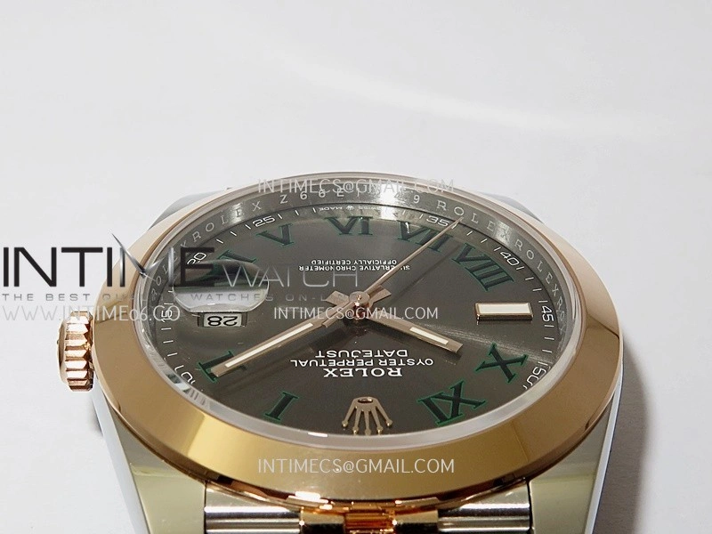 DateJust 126301 904L SS RG VSF 1:1 Best Edition Gray Dial Roman Markers On Jubilee Bracelet VS3235