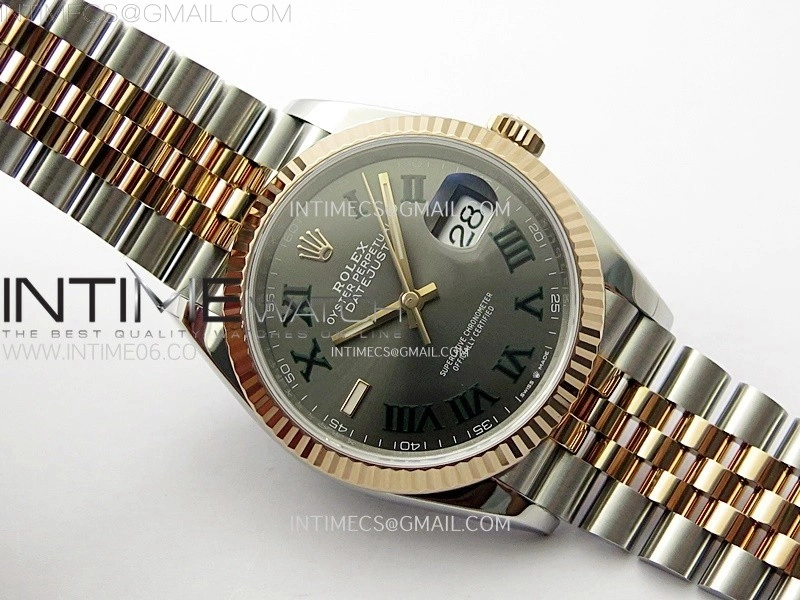 DateJust 36 126231 904L SS RG VSF 1:1 Best Edition Gray Dial Roman Markers on Jubilee Bracelet VS3235