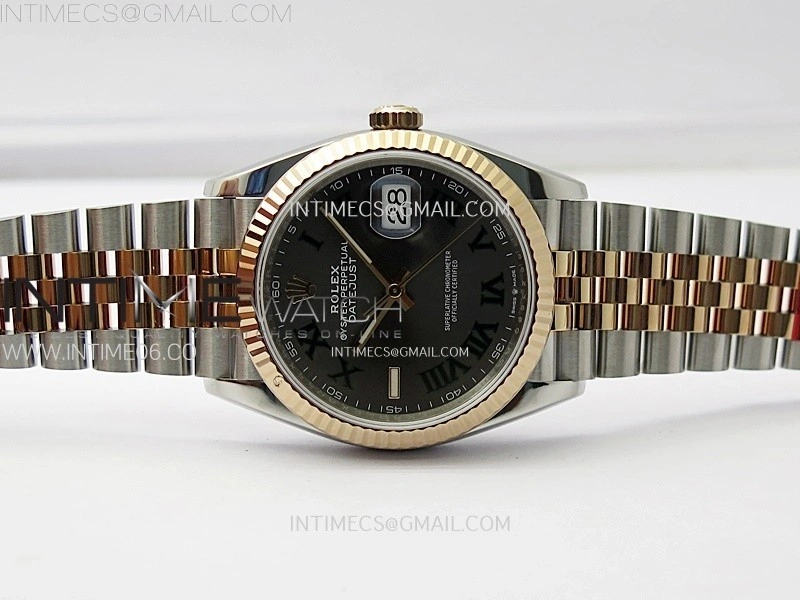 DateJust 36 126231 904L SS RG VSF 1:1 Best Edition Gray Dial Roman Markers on Jubilee Bracelet VS3235