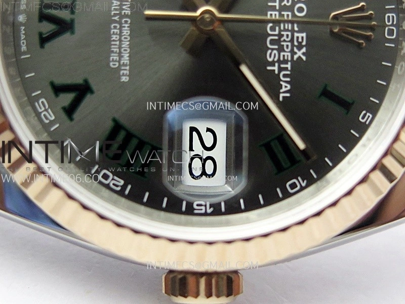 DateJust 36 126231 904L SS RG VSF 1:1 Best Edition Gray Dial Roman Markers on Jubilee Bracelet VS3235