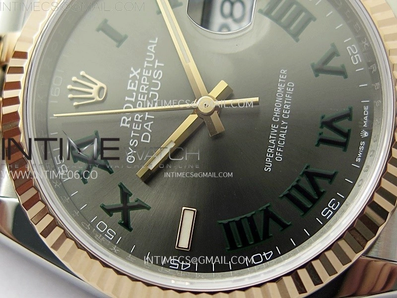 DateJust 36 126231 904L SS RG VSF 1:1 Best Edition Gray Dial Roman Markers on Jubilee Bracelet VS3235