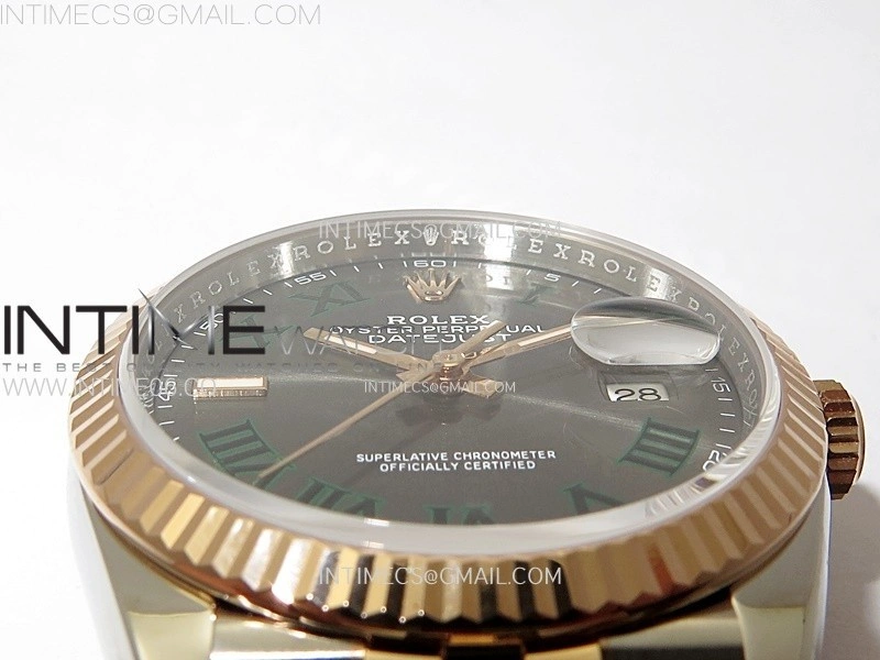 DateJust 36 126231 904L SS RG VSF 1:1 Best Edition Gray Dial Roman Markers on Jubilee Bracelet VS3235