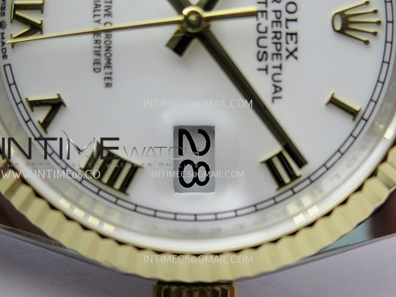 DateJust 126233 36mm 904L SS YG AR+F 1:1 Best Edition White Dial Roman Marker On Jubilee Bracelet DD3235