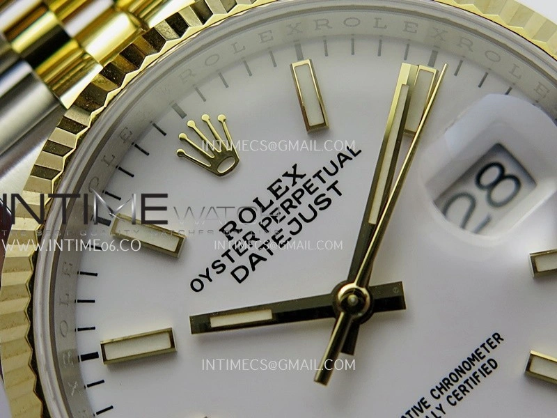 DateJust 126233 36mm 904L SS YG AR+F 1:1 Best Edition White Dial Stick Marker On Jubilee Bracelet DD3235