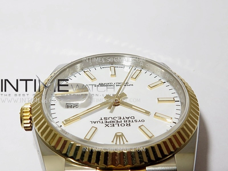 DateJust 126233 36mm 904L SS YG AR+F 1:1 Best Edition White Dial Stick Marker On Jubilee Bracelet DD3235