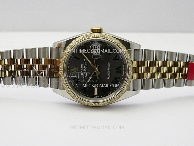 DateJust 126283 904L SS YG VSF 1:1 Best Edition Gray Dial Roman Markers On Jubilee Bracelet VS3235