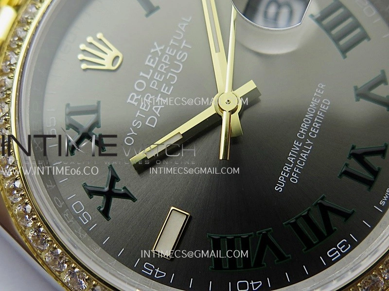 DateJust 126283 904L SS YG VSF 1:1 Best Edition Gray Dial Roman Markers On Jubilee Bracelet VS3235