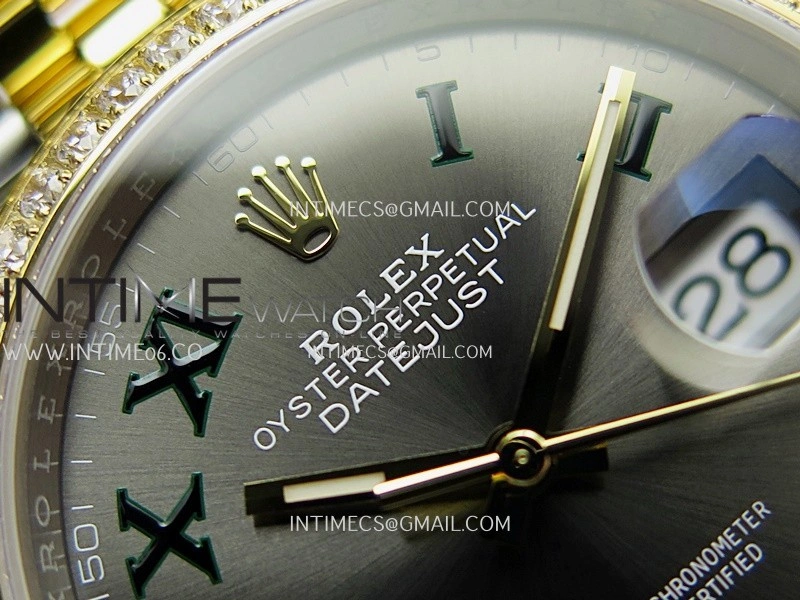 DateJust 126283 904L SS YG VSF 1:1 Best Edition Gray Dial Roman Markers On Jubilee Bracelet VS3235