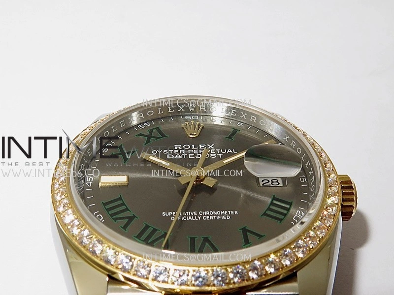 DateJust 126283 904L SS YG VSF 1:1 Best Edition Gray Dial Roman Markers On Jubilee Bracelet VS3235