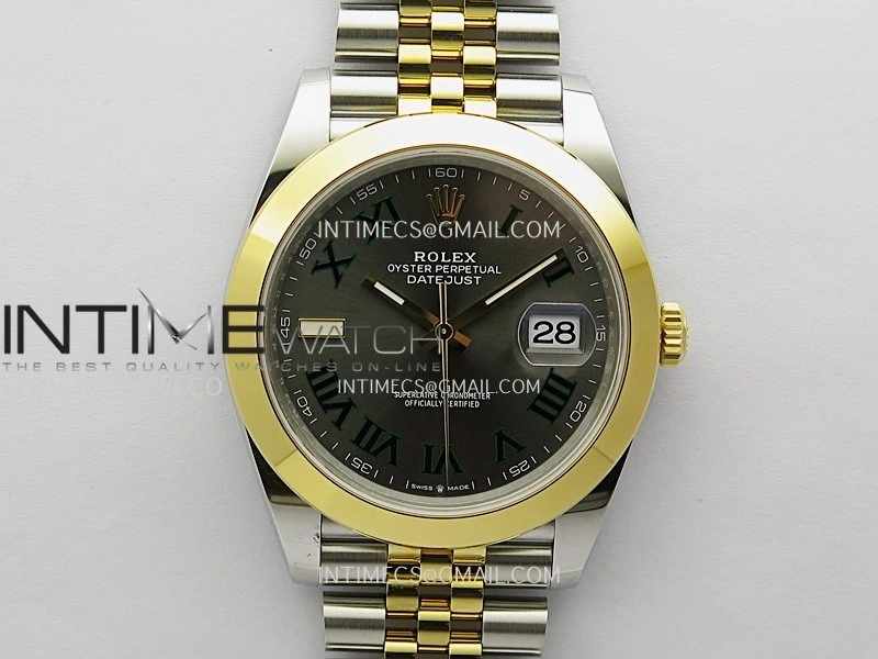 DateJust 126303 904L SS YG VSF 1:1 Best Edition Gray Dial Roman Markers On Jubilee Bracelet VS3235
