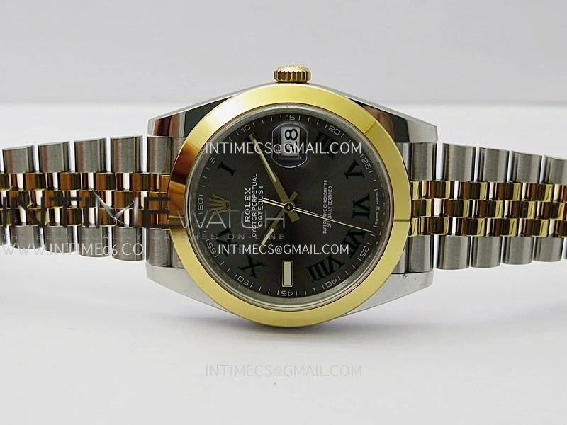 DateJust 126303 904L SS YG VSF 1:1 Best Edition Gray Dial Roman Markers On Jubilee Bracelet VS3235