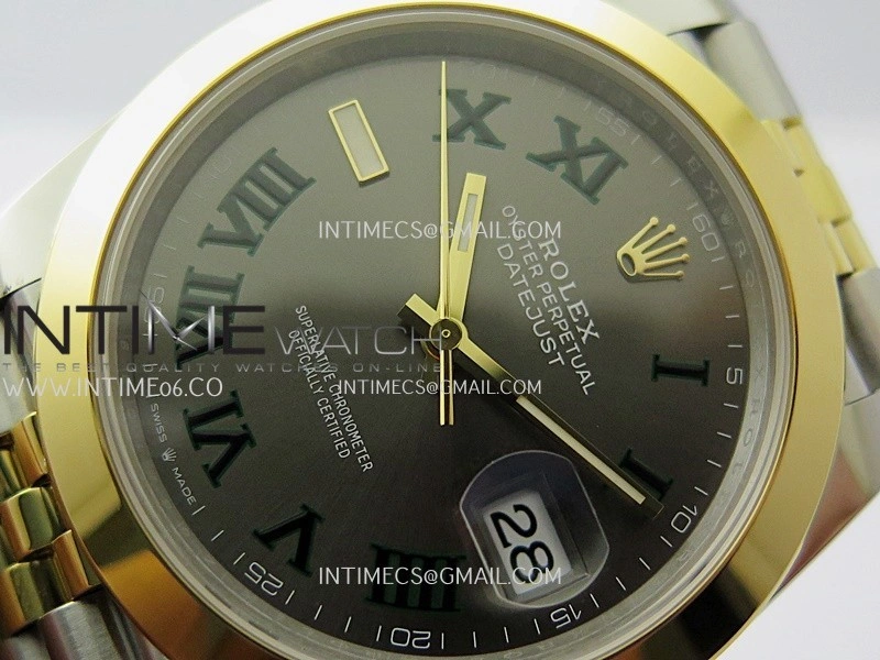DateJust 126303 904L SS YG VSF 1:1 Best Edition Gray Dial Roman Markers On Jubilee Bracelet VS3235