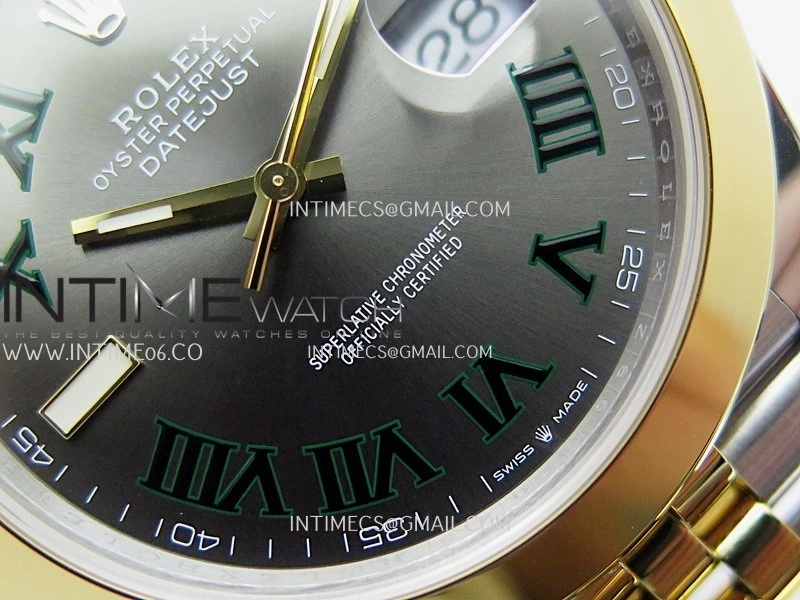 DateJust 126303 904L SS YG VSF 1:1 Best Edition Gray Dial Roman Markers On Jubilee Bracelet VS3235
