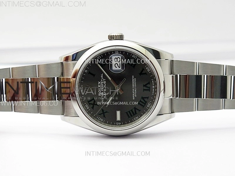 DateJust 36 SS 126200 904L Steel VSF 1:1 Best Edition Gray Dial Roman Markers on Oyster Bracelet VS3235