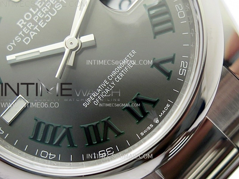 DateJust 36 SS 126200 904L Steel VSF 1:1 Best Edition Gray Dial Roman Markers on Oyster Bracelet VS3235