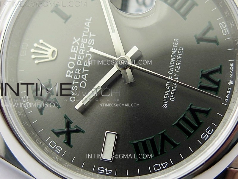 DateJust 36 SS 126200 904L Steel VSF 1:1 Best Edition Gray Dial Roman Markers on Oyster Bracelet VS3235