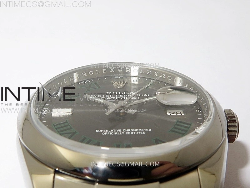 DateJust 36 SS 126200 904L Steel VSF 1:1 Best Edition Gray Dial Roman Markers on Oyster Bracelet VS3235