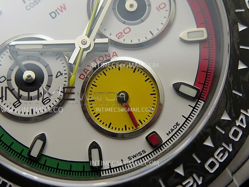 Daytona DIW Porsche 911 S T White Carbon SONIC 1:1 Best Edition White Dial on Black Nylon Strap SA4130