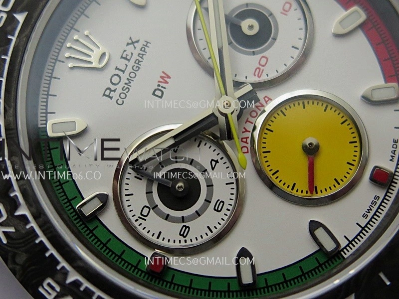 Daytona DIW Porsche 911 S T White Carbon SONIC 1:1 Best Edition White Dial on Black Nylon Strap SA4130