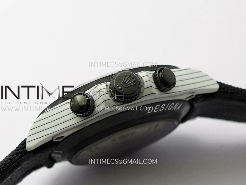 Daytona DIW Porsche 911 S T White Carbon SONIC 1:1 Best Edition White Dial on Black Nylon Strap SA4130