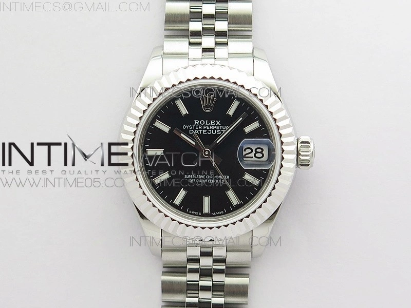 Datejust 28mm 279174 SS BP Best Edition Black Sticks Markers Dial on SS Jubilee Bracelet ETA2671