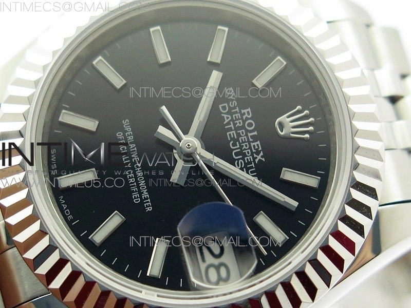 Datejust 28mm 279174 SS BP Best Edition Black Sticks Markers Dial on SS Jubilee Bracelet ETA2671